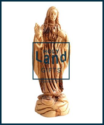 olive wood jesus statue