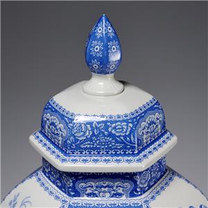 Pr Spode Blue Italian Floral Ginger Jar Signature Collection