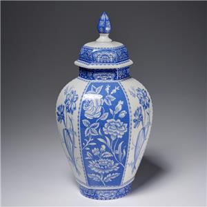 Pr Spode Blue Italian Floral Ginger Jar Signature Collection