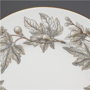 Wedgwood Ashford Grey Dinner Plate Set Bone China With Figs And