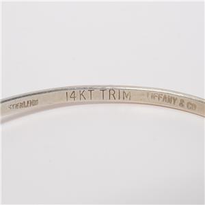 Tiffany and Co Vtg Sterling Silver 14k Gold Hook and Eye Bangle