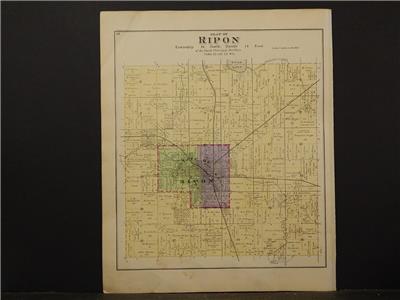 1893 Map of Fond Du Lac County