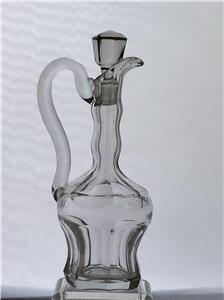 Vintage Green Glass Long Neck Wine Decanter w Handle Wine Vintage Green Glass Long Neck Wine Decanter w Handle Wine