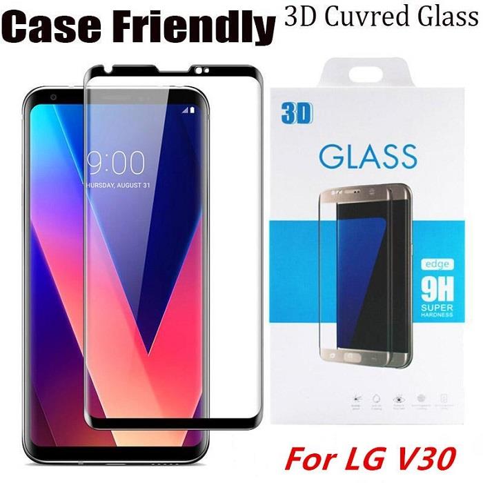 3d Curved Case Friendly Lg V40 Lg V30 V35 V50 5g Tempered Glass
