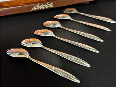 Box Set 6 Grosvenor CHRISTINE Teaspoons 11.5cm Silver Plated EPNS