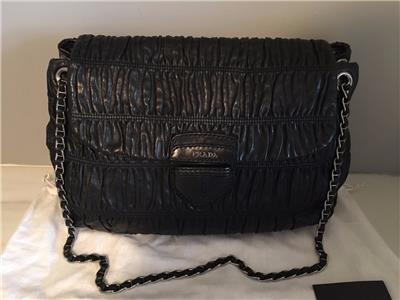 prada flap shoulder bag