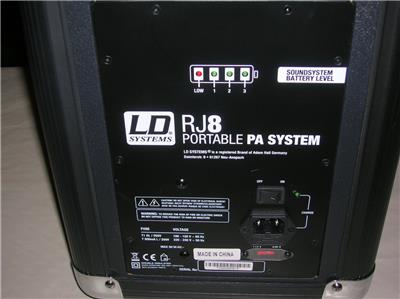 ld systems rj8 portable pa system