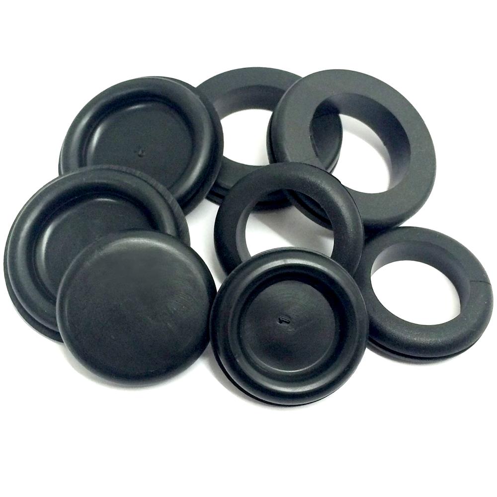 DSL 200PCs Rubber Grommets Blanking Open/Closed Blind Grommet Set