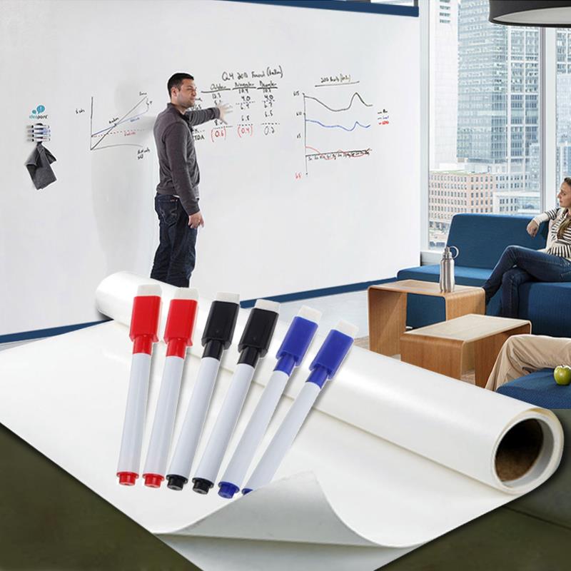 4M x 60cm DRY WIPE Removable Whiteboard Vinyl Wall Sticker Office Home
