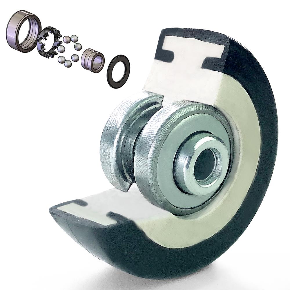 DSL Daily Supply Ltd. Heavy Duty Braked 50mm Swivel Castor Wheels Trolley U2013 Caster Wheels Set Of 4 U2013 Rubbered Castors For Furniture U2013 Upto 200KG + Free Fitting