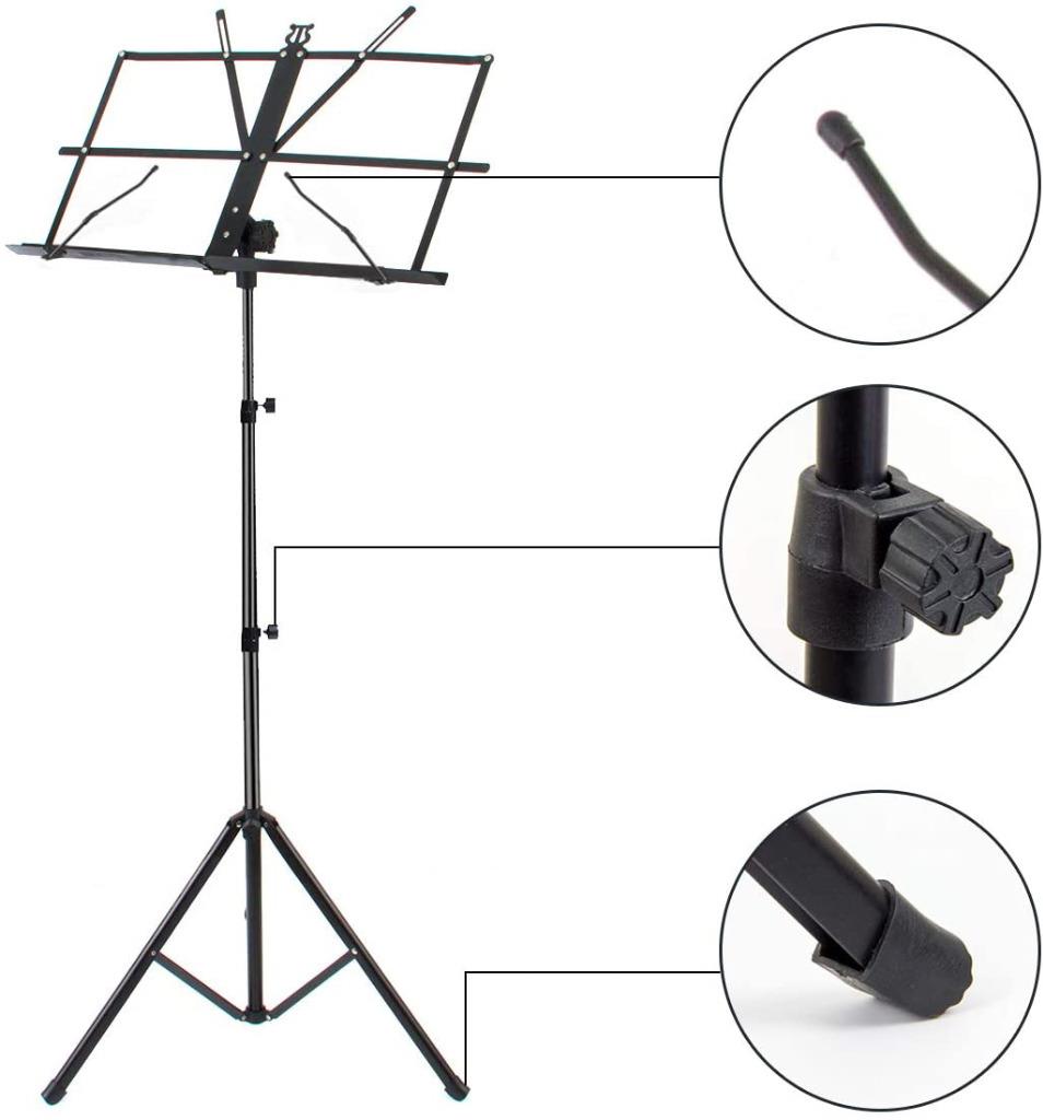 DSL Sheet Music Book Stand +Carrying Bag Portable Folding Metal Stand
