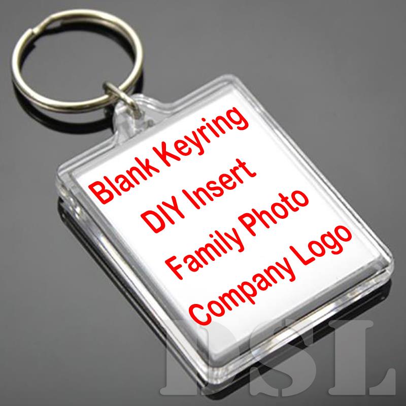50x35mm 35x24mm Insert Clear Blank Acrylic Plastic Photo Keyrings