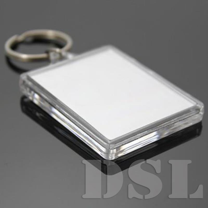 50x35mm 35x24mm Insert Clear Blank Acrylic Plastic Photo Keyrings