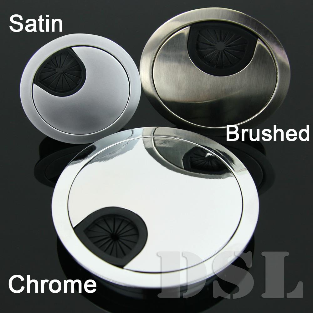 Details About 50mm 60mm 80mm Computer Metal Grommet Desk Table Cable Tidy Outlet Wire Cover Uk