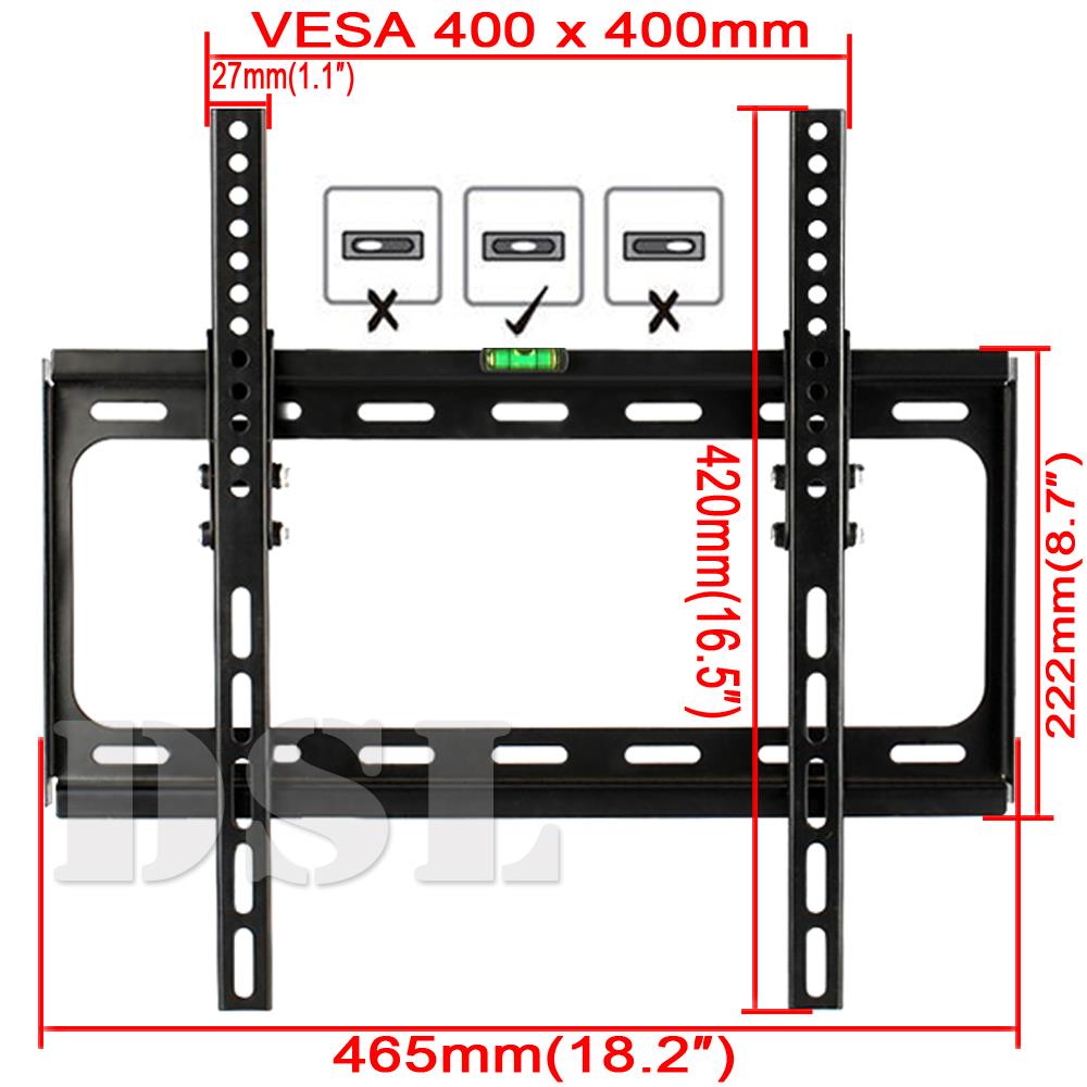 TV Wall Mount Bracket 23 55" Tilt 15° VESA 200 400mm Plasma LCD LED