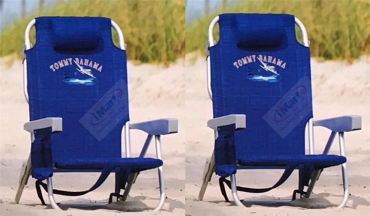 2017 Tommy Bahama 2 x Backpack Cooler Beach Chair Seat ...