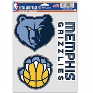 Memphis Grizzlies Vinyl Decal 2-Pack - Official NBA Team Logo Car Window Stickers