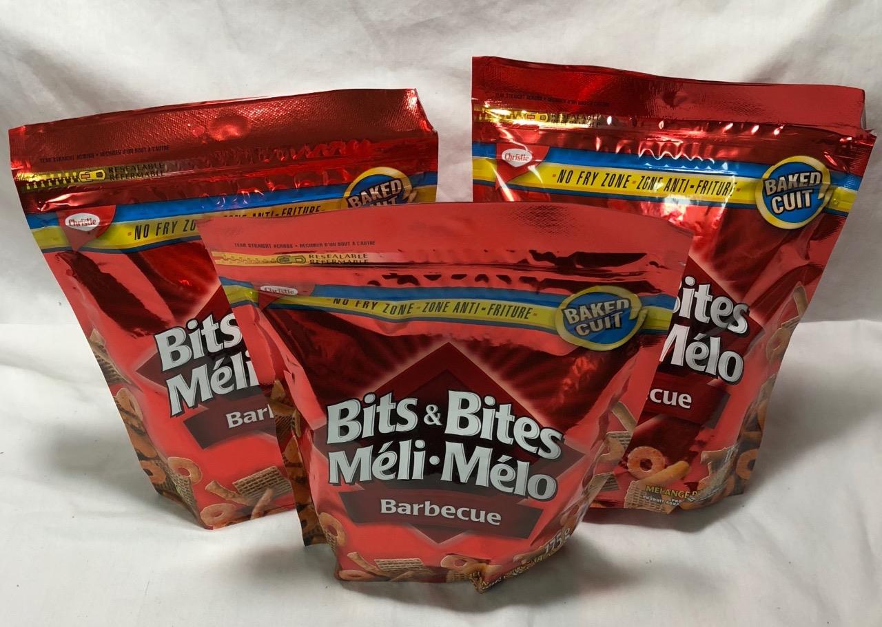 3 x Bags of Canadian BITS & BITES BBQ Snack Mix 175gx3 FRESH from ...
