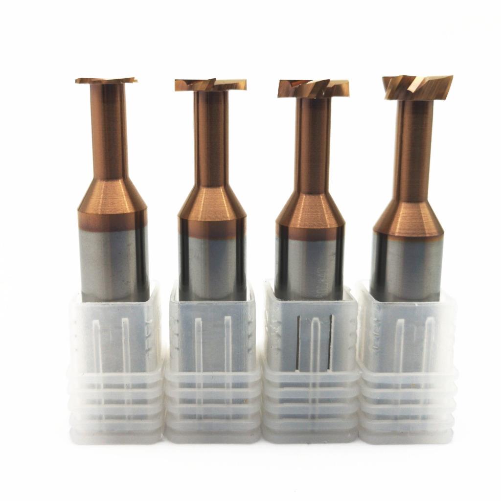 KLOT HRC60 TiCN Coated T Slot Keyseat End Milling Cutter Solid Carbide