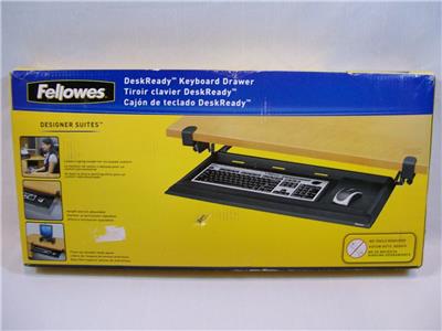 Nib Fellowes Designer Suites Desk Ready Keyboard Drawer Black Crc