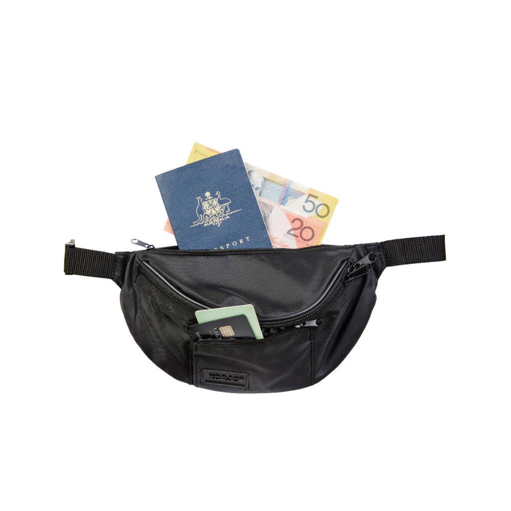 Korjo 2bags Travel Camping Back Pack Day Rucksack/&Money Pouch Belt Bum Bag Sport