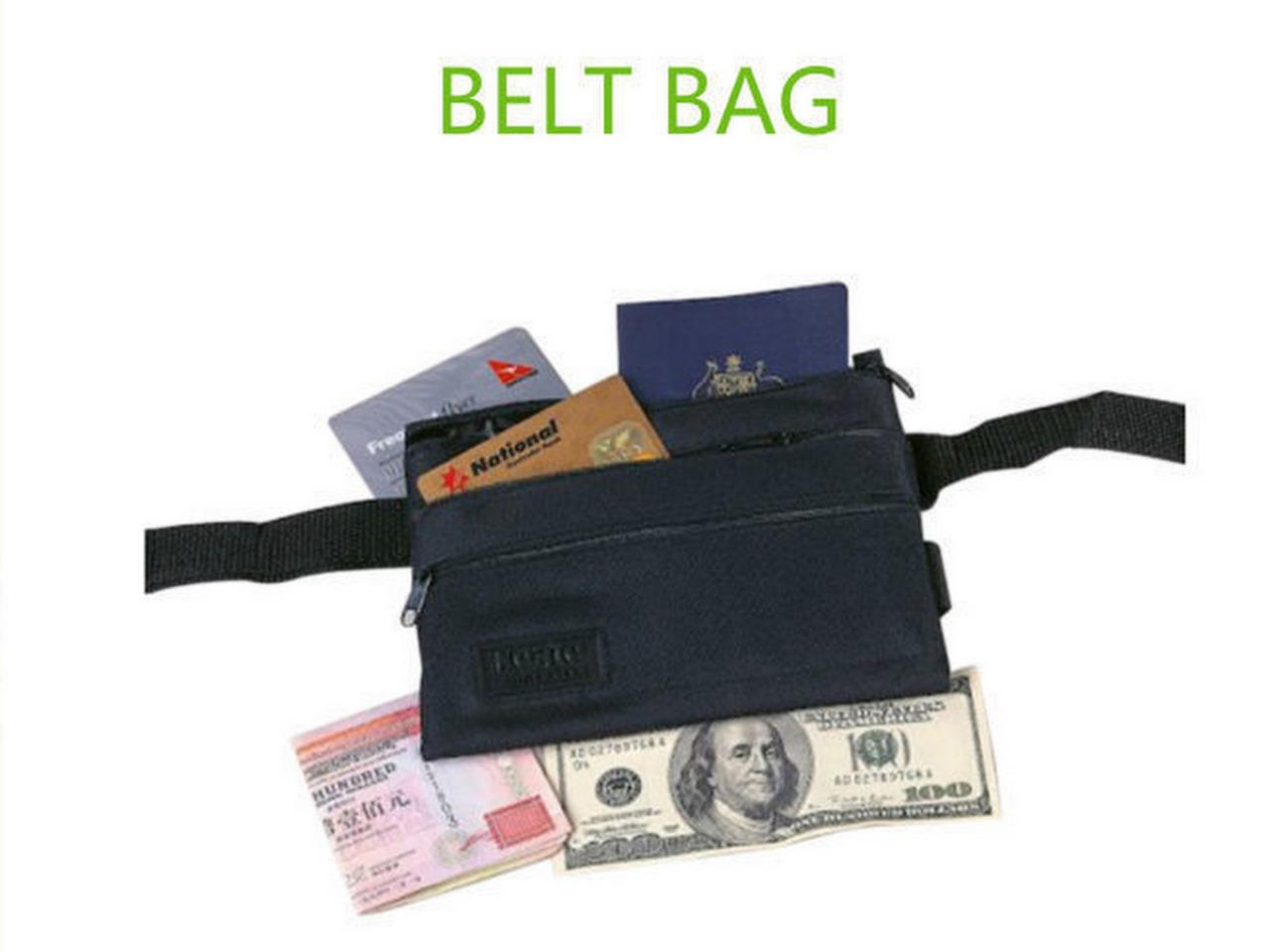 Korjo Belt Bag Waist Money Bag Travel Wallet3 Ample Zippered
