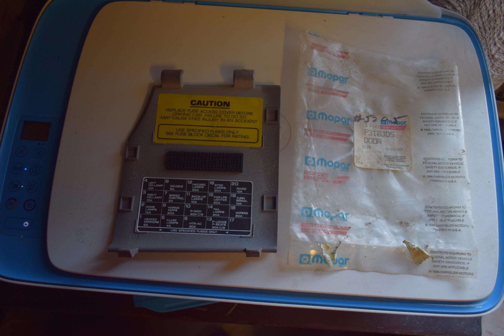 Mopar Chrysler LeBaron Late 1980's and Early 1990's NOS ... 84 chrysler lebaron fuse box 