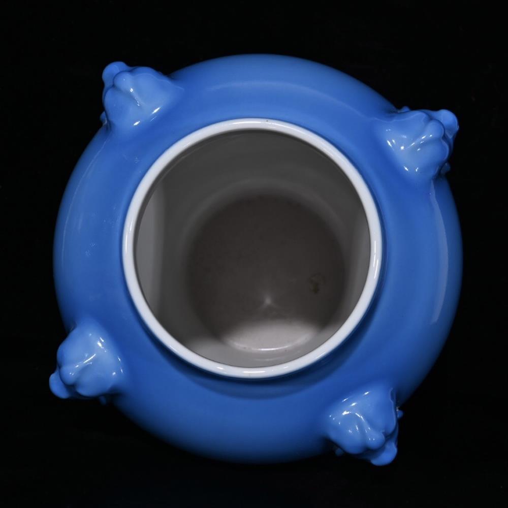 30CM Yongzheng Signed Old Chinese Blue Glaze Vase N459 | eBay