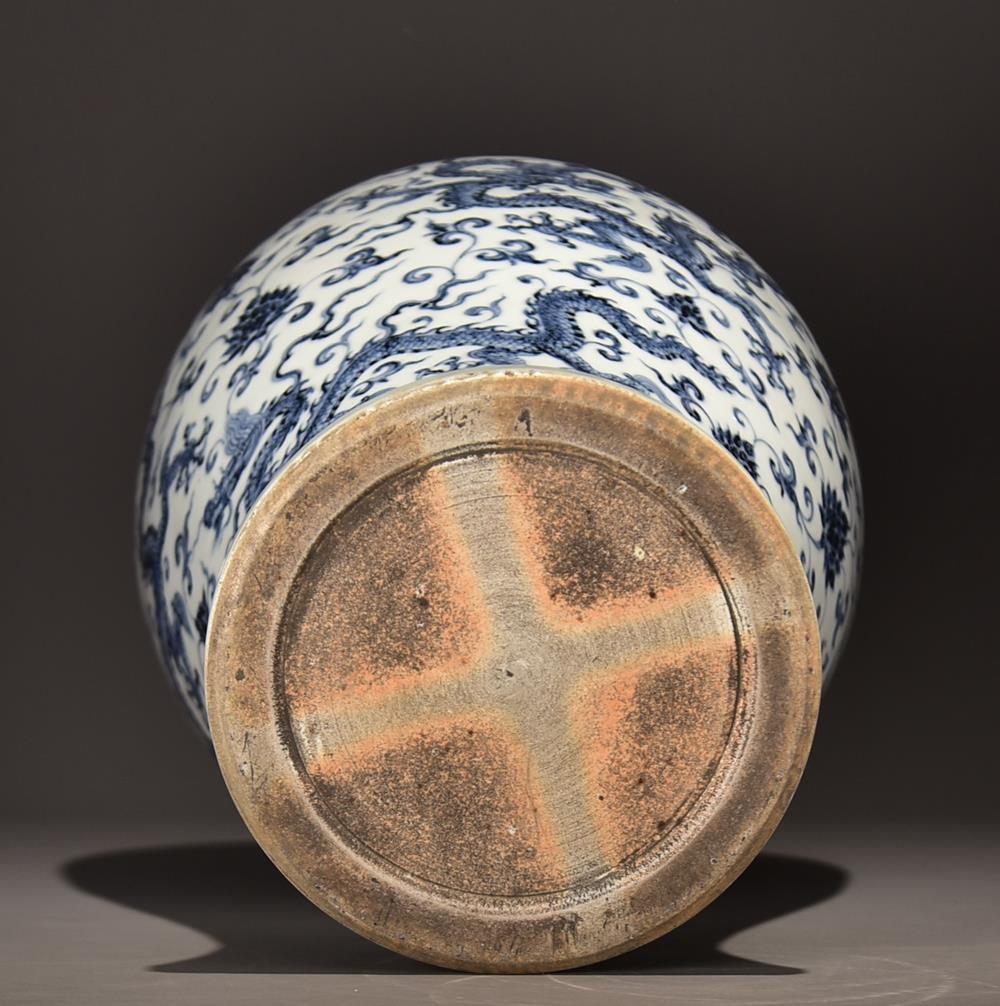 46CM Xuande Signed Old Chinese Blue & White Porcelain Vase w