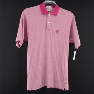 Vintage Mens Titleist By Corbin Pink Striped Golf Polo Shirt Size ...