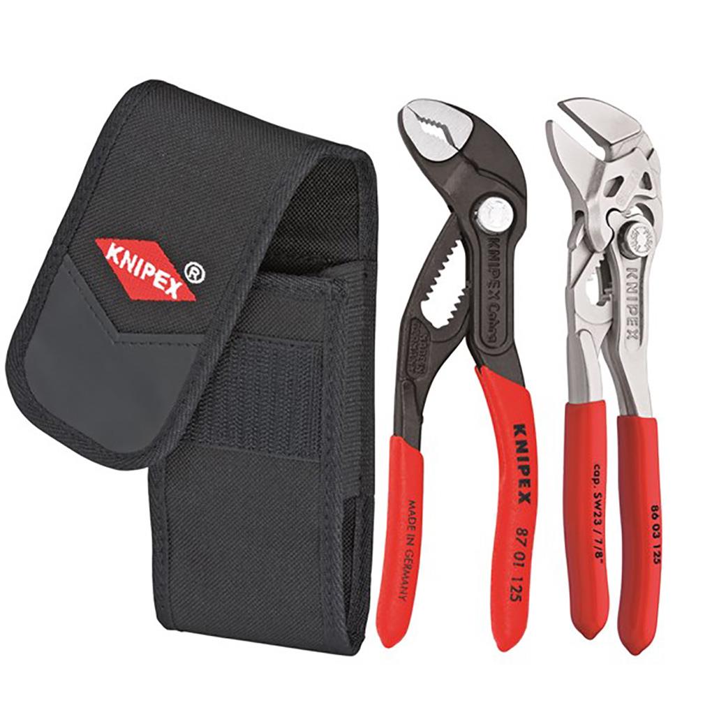 Knipex Mini Plier 2pc Set Wrench & Cobra 125mm Inc Pouch German Quality