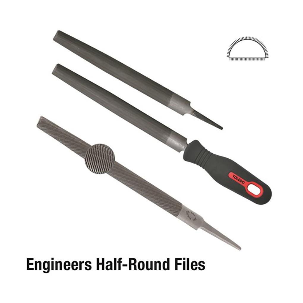 12 Round File with Handle DIY Packaged Bastard Cut