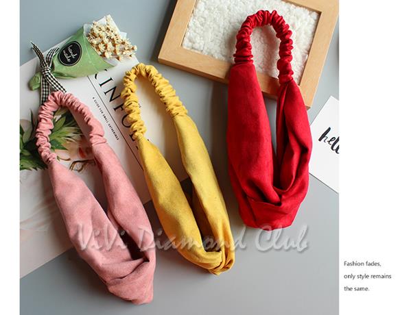 Korean Style Twisted Bow Knot Hoop Ribbon Satin Scarf Hair Wrap Headband 6A Korean Style Twisted Bow Knot Hoop Ribbon Satin Scarf Hair Wrap Headband 6A