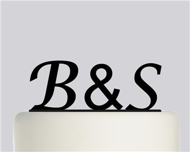 Personalised Monogram Initials Letter Acrylic Wedding Cake Topper