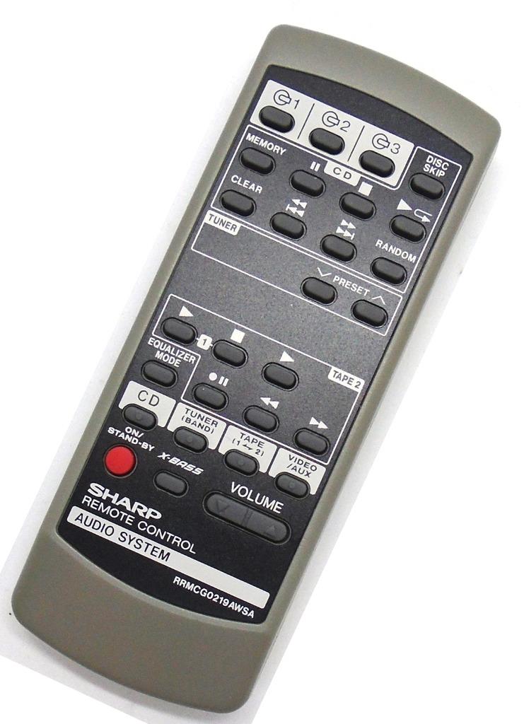 Genuine Sharp RRMCG0219AWSA Audio System Remote For CDBA150 CDBA200