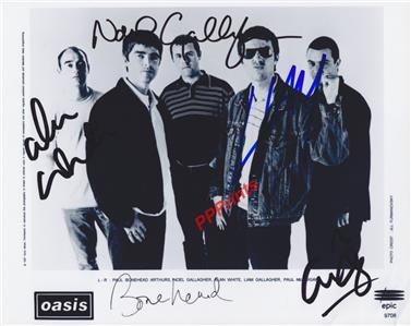 oasis & Noel Gallagher ポスター 4枚セット REPRINT - OASIS Liam & Noel Gallagher Autographed Signed 8 x