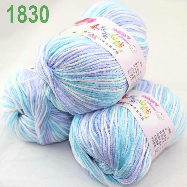1skeinx50g Baby Cashmere Silk Wool Children hand knitting Yarn 1827 Teal