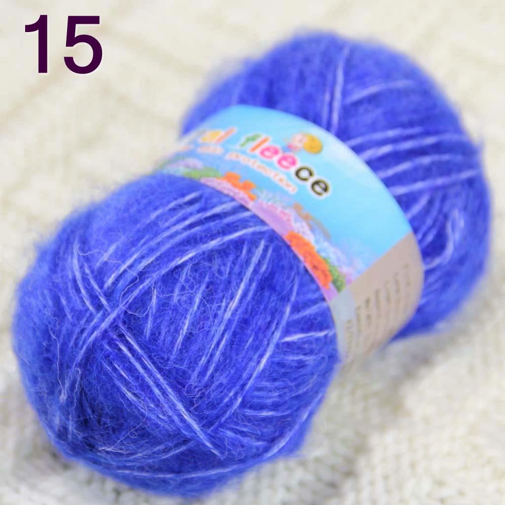 Sale1BallX50g Fluffy NEW MOHAIR Cotton Shawl Wrap Sweater Hand Knit Crochet Yarn 