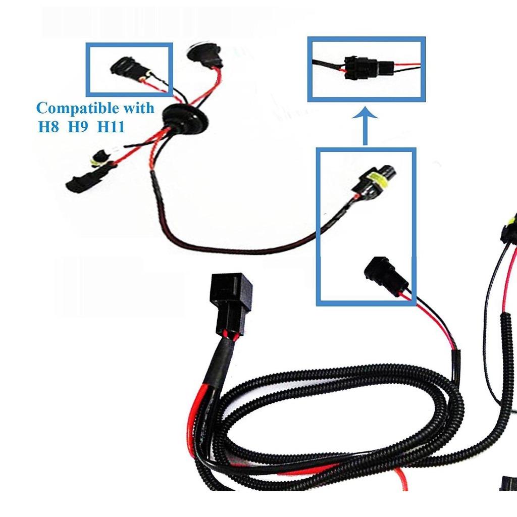 H1 H8 H11 HB4 9005 9006 9140 9145 Wiring Harness Xenon HID