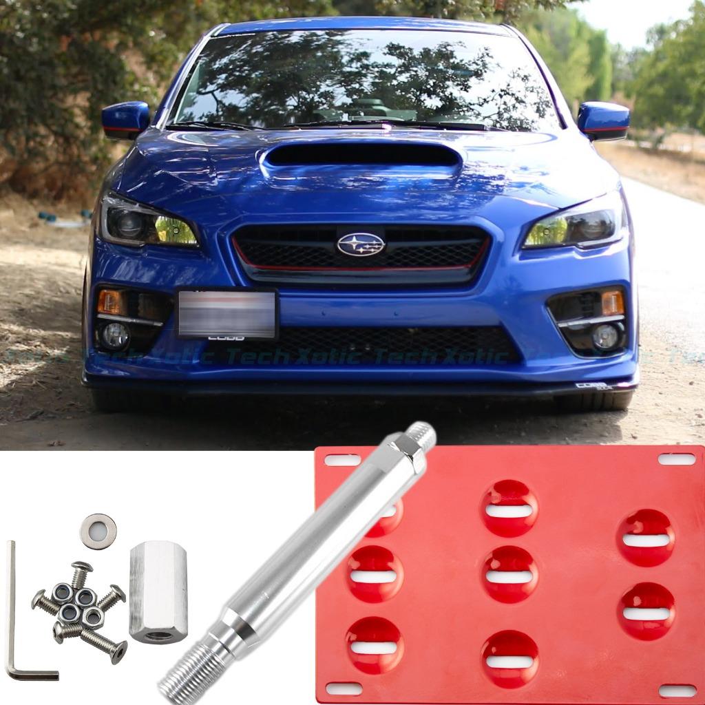 Bumper Tow Hook License Plate Mount Bracket Holder For Scion FRS Subara BRZ WRX