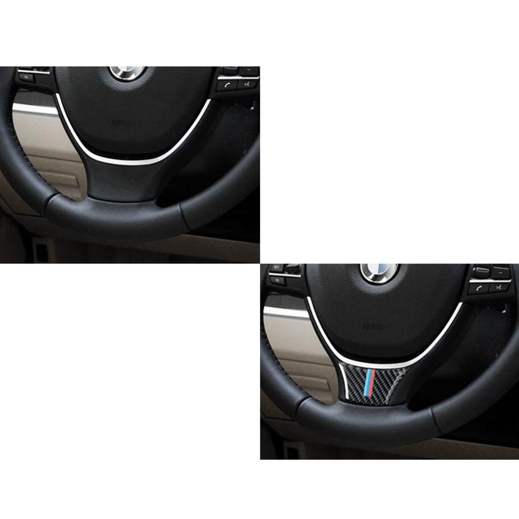 Details About For Bmw 5 Series F10 Gt F07 Carbon Fiber M Steering Wheel Chin Decal Trim
