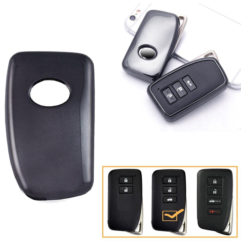 Black TPU Remote Key Cover Protection FOB For Lexus IS300 LS570 RX350