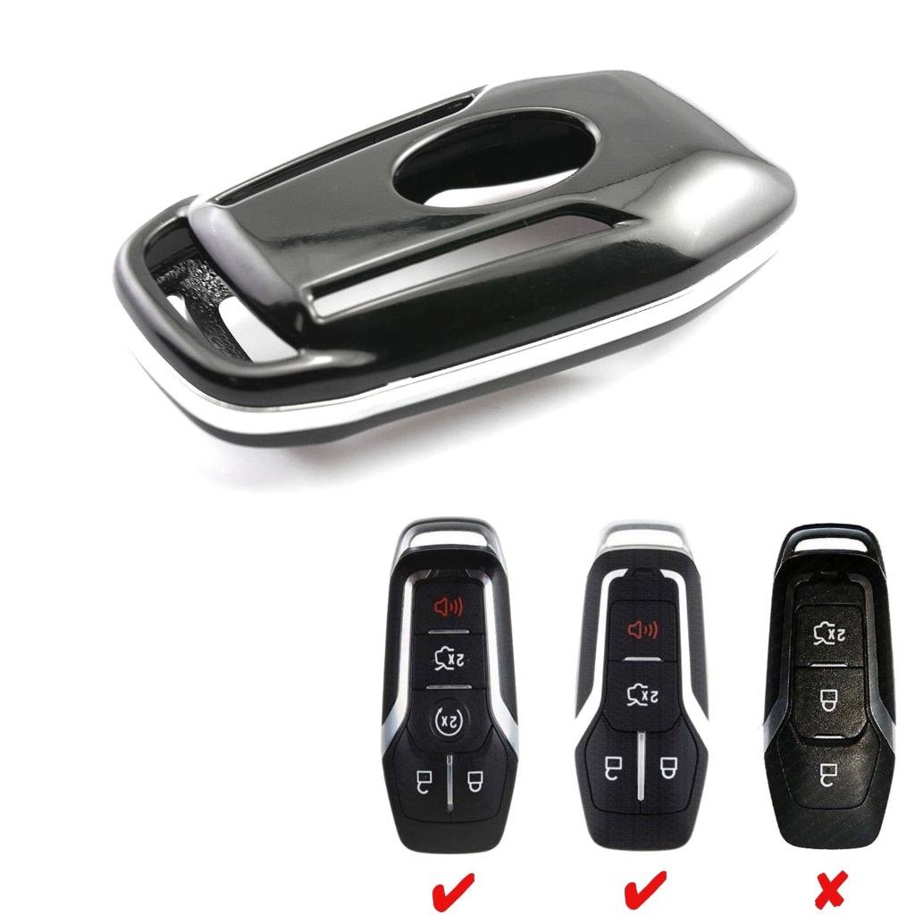 Glossy Black Smart Key Cover Fob Shell For Ford Explorer F150 Lincoln