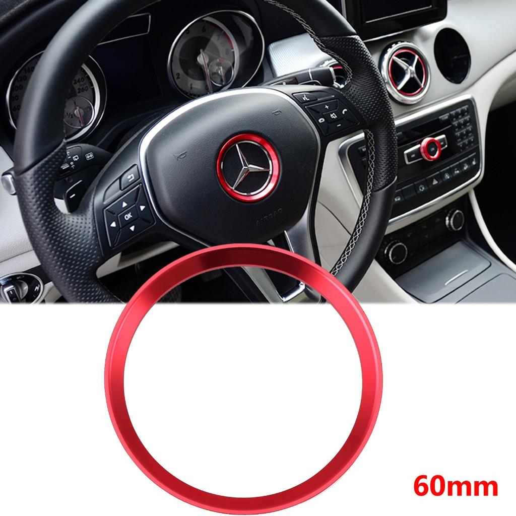 Red Steering Wheel Center Decor Cover Trim For Mercedes Benz B C E CLA