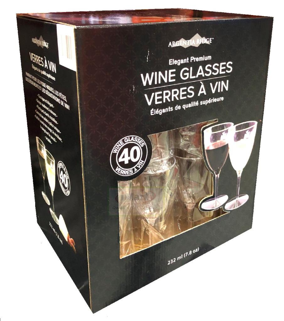 Argentia Ridge Elegant Premium Plastic Cut Crystal Disposable Wine