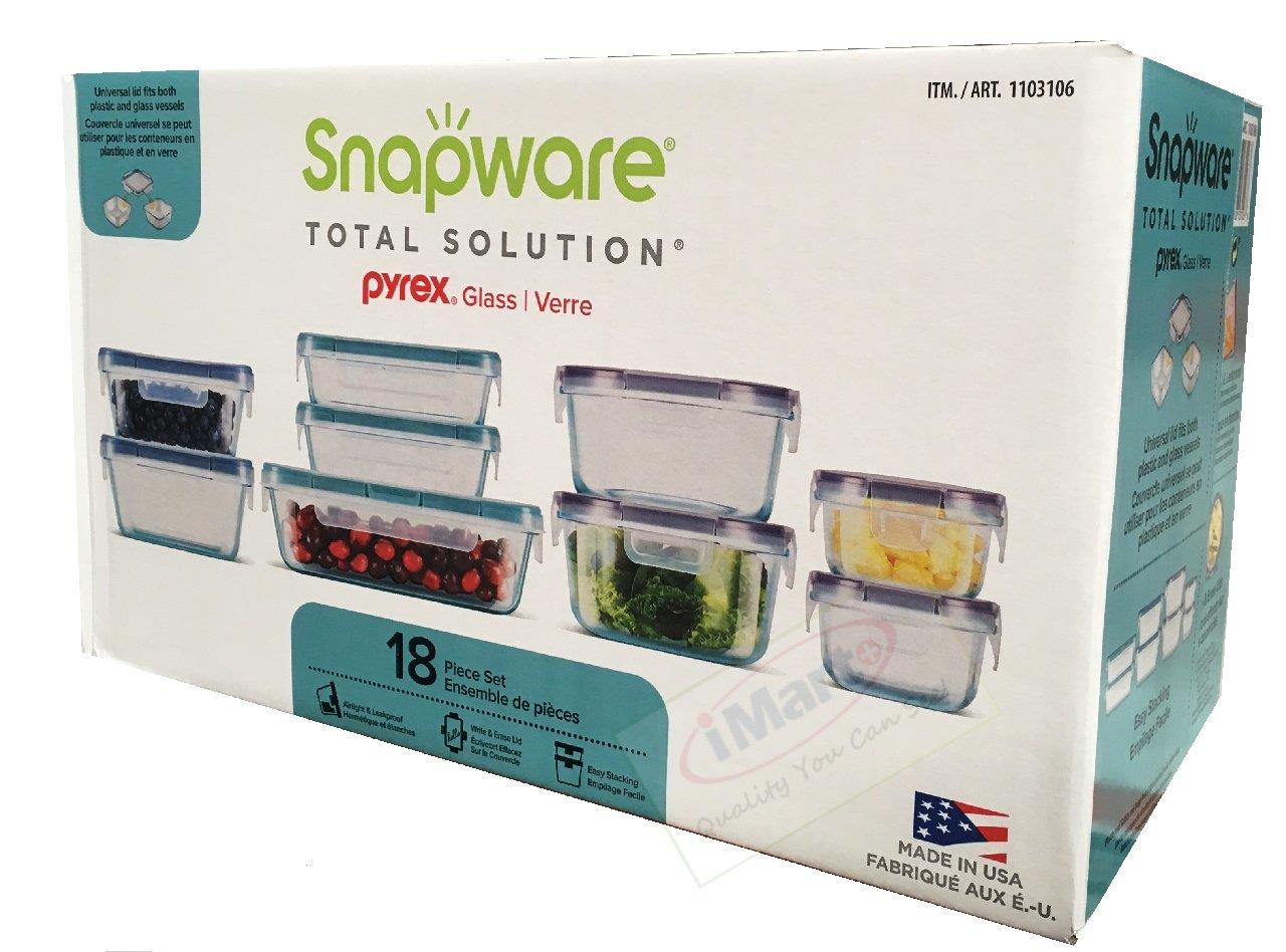 snapware pyrex glass food storage set