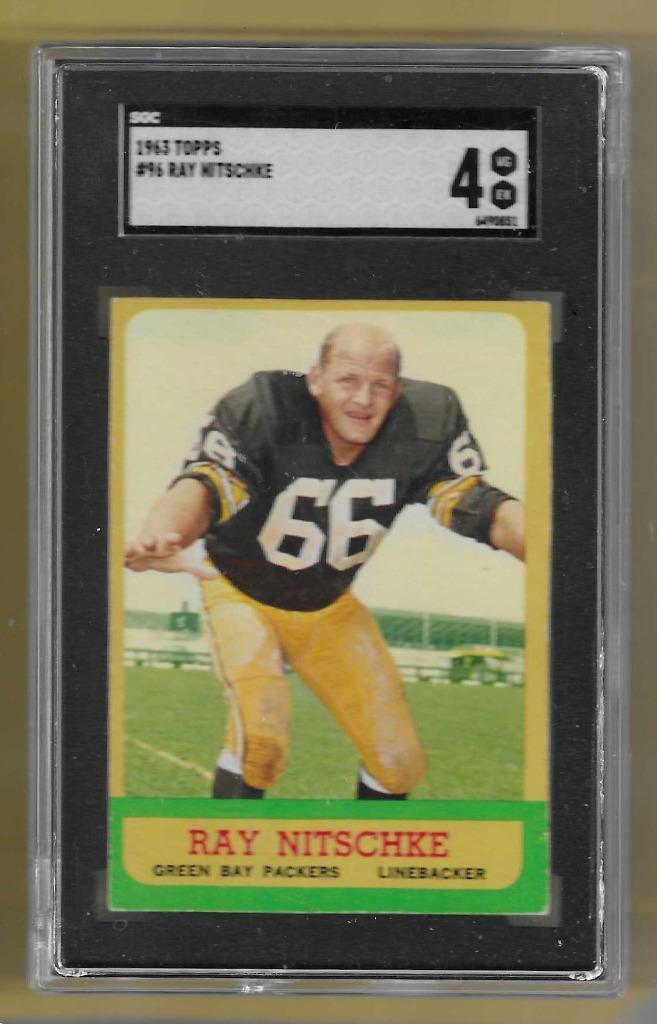 1963 Topps Ray Nitschke Packers HOF RC SGC 4