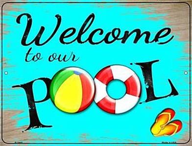 Pool Zone 12/" Bottle Cap Metal Sign Recreation Swimming Fun Home Wall Decor