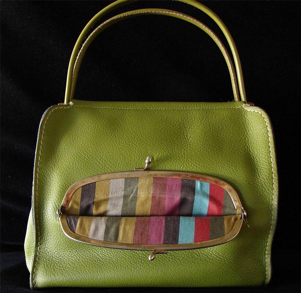 BONNIE CASHIN COACH Lime Green Leather Tote Bag NYC Pre Creed Mexican ...