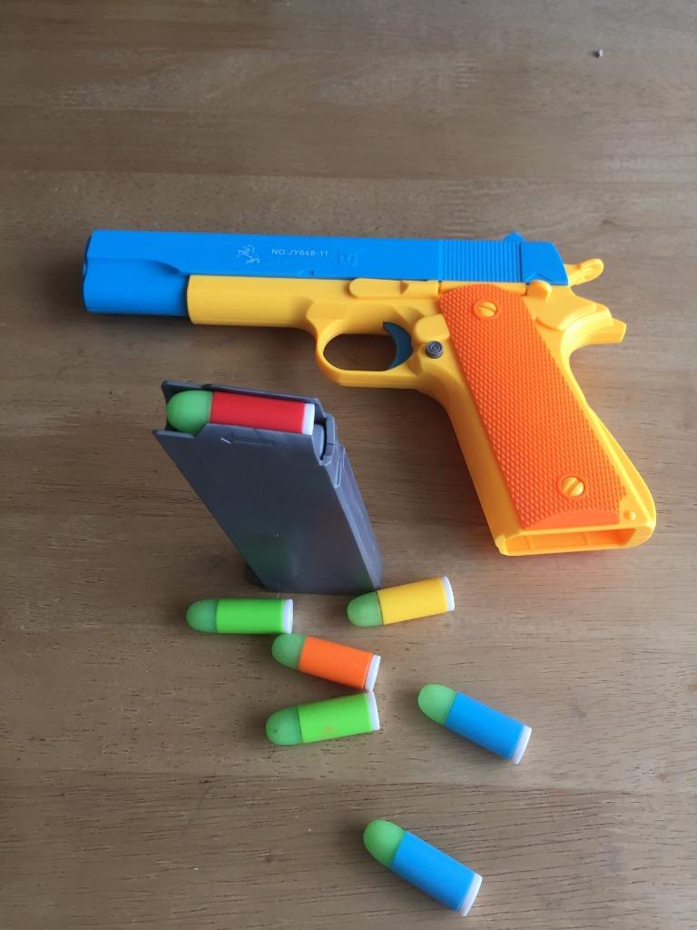 Toy gun M1911 Colt 45 Prop Pistol Costume Toy Gun Rifle Magazine Slide
